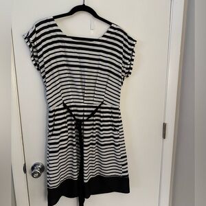 Black and White Striped Dress